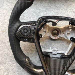 CZD Autoparts for Toyota Avalon 2019-2022 carbon fiber steering wheel roud top and flat bottom