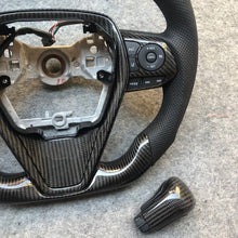 Load image into Gallery viewer, CZD Autoparts for Toyota 8th gen Camry se xse le xle 2018-2022 carbon fiber steering wheel black carbon fiber center trim