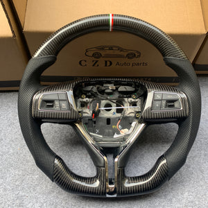 CZD Autoparts For Maserati Quattroporte GTS 2013-2019 carbon fiber steering wheel gloss finish