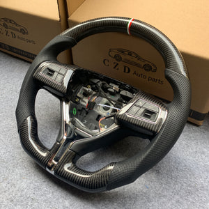 CZD auto parts For MASERATI GHIBLI M157 2014-2019 carbon fiber steering wheel with black carbon fiber