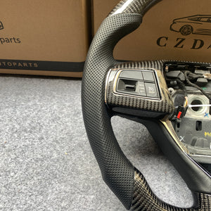 CZD auto parts For MASERATI GHIBLI M157 2014-2019 carbon fiber steering wheel with black carbon fiber