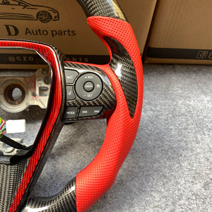 CZD For 8th Gen 2018/2019/2020/2021 Toyota Camry/SE/XSE/TRD carbon fiber steering wheel with perforated leather