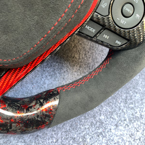 CZD Autoparts for Toyota Avalon 2018-2022 carbon fiber steering wheel dark gray alcantara airbag cover