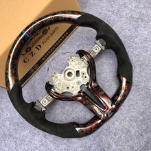 Load image into Gallery viewer, CZD Autoparts for BMW M1 M2 M3 M4 F80 F82 F83 carbon fiber steering wheel M-color stripe line