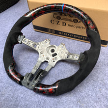 Load image into Gallery viewer, CZD Autoparts for BMW M1 M2 M3 M4 X5M X6M carbon fiber steering wheel round top and flat bottom