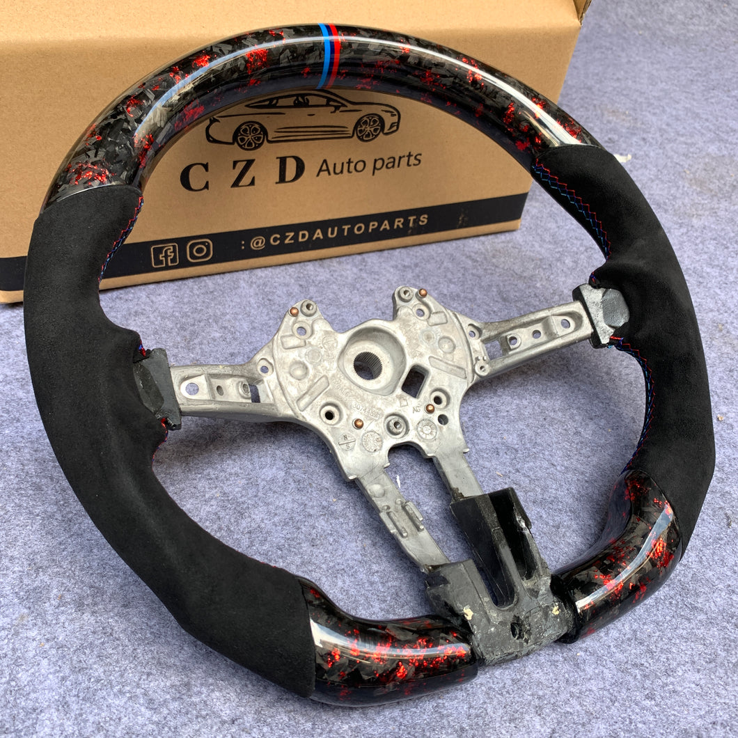 CZD Autoparts for BMW M1 M2 M3 M4 X5M X6M carbon fiber steering wheel round top and flat bottom