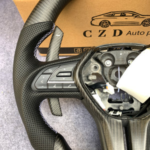 Infiniti Q50 2018-2019 carbon fiber steering wheel with paddless shifiers from czd auto parts