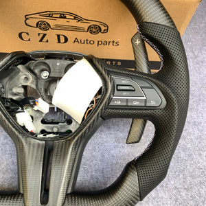 Infiniti Q50 2018-2019 carbon fiber steering wheel with paddless shifiers from czd auto parts