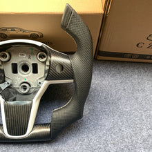 Load image into Gallery viewer, Tesla Model 3 2017/2018/2019/2020 carbon fiber steering wheel from CZD with white trim