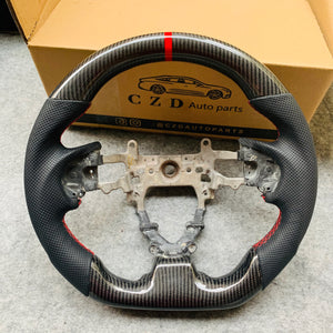 CZD Autoparts For Honda 9th gen Civic/SI 2012-2015 carbon fiber steering wheel gloss carbon fiber top&bottom