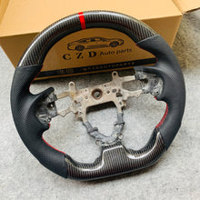 Load image into Gallery viewer, CZD Autoparts For Honda FK2 carbon fiber steering wheel gloss carbon fiber top&amp;bottom