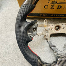 Load image into Gallery viewer, CZD Autoparts For Honda FK2 carbon fiber steering wheel gloss carbon fiber top&amp;bottom