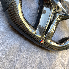 Load image into Gallery viewer, CZD Autoparts for BMW M1 M2 M3 M4 X5M X6M carbon fiber steering wheel gloss black carbon fiber trim