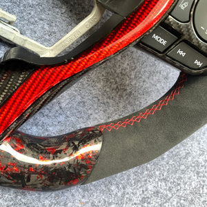 czd auto parts for Toyota RAV4 2019-2021 carbon fiber steering wheel black alcantara leather