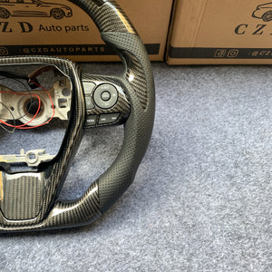 Products CZD For 8th Gen 2018/2019/2020/2021 Toyota Camry/SE/XSE/TRD carbon fiber steering wheel with JP LED