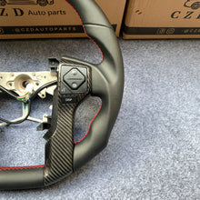 Load image into Gallery viewer, CZD For Toyota Tundra 2014/2015/2016/2017 carbon fiber steering wheel with red stripe