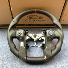 Load image into Gallery viewer, CZD For Toyota Tundra 2014/2015/2016/2017 carbon fiber steering wheel with red stripe