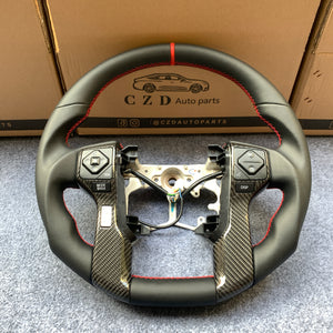 CZD For Toyota Tundra 2014/2015/2016/2017 carbon fiber steering wheel with red stripe