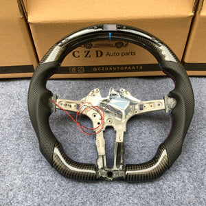 CZD Autoparts For BMW f series M1 M2 M3 M4 carbon fiber steering wheel with Japanese LED