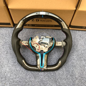 CZD Autoparts For BMW f series M1 M2 M3 M4 carbon fiber steering wheel with Japanese LED