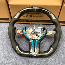 Load image into Gallery viewer, CZD Autoparts For BMW f series M1 M2 M3 M4 carbon fiber steering wheel with Japanese LED