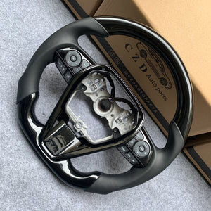 CZD For 8th Gen 2018/2019/2020/2021 Toyota Camry/SE/XSE/TRD carbon fiber steering wheel with smooth leather sides