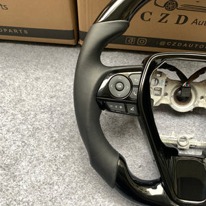 CZD For 8th Gen 2018/2019/2020/2021 Toyota Camry/SE/XSE/TRD carbon fiber steering wheel with smooth leather sides