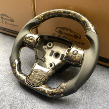 Load image into Gallery viewer, Tesla Model 3 2017/2018/2019/2020 carbon fiber steering wheel from CZD with forged CF with gold flakes