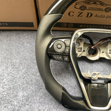 Load image into Gallery viewer, CZD For 8th Gen 2018/2019/2020/2021 Toyota Camry/SE/XSE/TRD carbon fiber steering wheel with round top,flat bottom