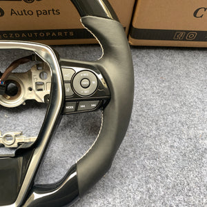 CZD For 8th Gen 2018/2019/2020/2021 Toyota Camry/SE/XSE/TRD carbon fiber steering wheel with round top,flat bottom