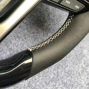 CZD Autoparts for Toyota Avalon 2018-2022 carbon fiber steering wheel with sliver outer trim