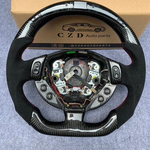 CZD auto parts For Maserati Quattroporte 2003-2012 carbon fiber steering wheel with Janpanese LED