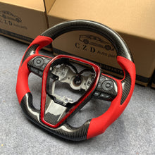 Load image into Gallery viewer, CZD Autoparts for Toyota 8th gen Camry se xse le xle 2018-2022 carbon fiber steering wheel round top and flat bottom