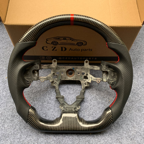 CZD Autoparts For Honda FK2 carbon fiber steering wheel gloss carbon fiber top&bottom