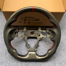 Load image into Gallery viewer, CZD Autoparts For Honda FK2 carbon fiber steering wheel gloss carbon fiber top&amp;bottom