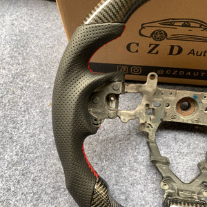 CZD Autoparts For Honda FK2 carbon fiber steering wheel gloss carbon fiber top&bottom