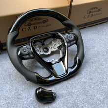 Load image into Gallery viewer, CZD For 8th Gen 2018/2019/2020/2021 Toyota Camry/SE/XSE/TRD carbon fiber steering wheel with round top,flat bottom