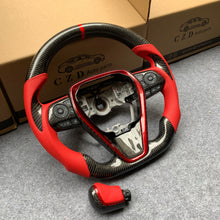 Load image into Gallery viewer, CZD For 8th Gen 2018/2019/2020/2021 Toyota Camry/SE/XSE/TRD carbon fiber steering wheel with red stripe