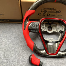 Load image into Gallery viewer, CZD For 8th Gen 2018/2019/2020/2021 Toyota Camry/SE/XSE/TRD carbon fiber steering wheel with red stripe