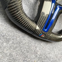 Load image into Gallery viewer, CZD Autoparts for BMW M1 M2 M3 M4 X5M X6M carbon fiber steering wheel gloss dark blue carbon fiber inner trim