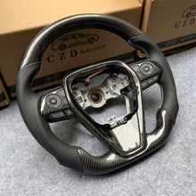 Load image into Gallery viewer, CZD For 8th Gen 2018/2019/2020/2021 Toyota Camry/SE/XSE/TRD carbon fiber steering wheel with perforated leather sides