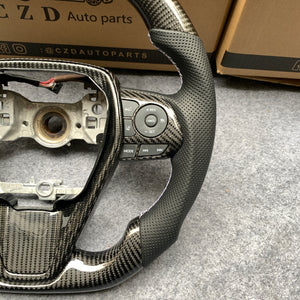 CZD For 8th Gen 2018/2019/2020/2021 Toyota Camry/SE/XSE/TRD carbon fiber steering wheel with round top,flat bottom