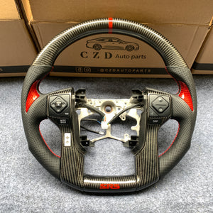 CZD Autoparts For Toyota Tundra 2013-2020 carbon fiber steering wheel gloss carbon fiber trim