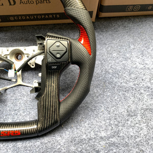 CZD Autoparts For Toyota Tundra 2013-2020 carbon fiber steering wheel gloss carbon fiber trim