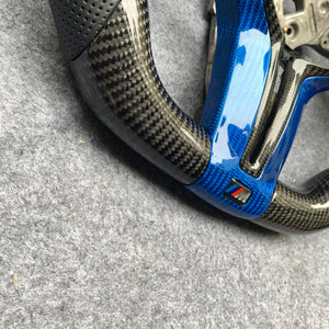 CZD Autoparts for BMW M1 M2 M3 M4 F80 F82 F83 carbon fiber steering wheel blue carbon fiber trim