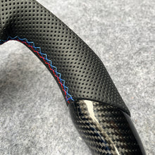 Load image into Gallery viewer, CZD Autoparts For BMW F83 M5 F10 M6 F06 F12 F13 carbon fiber steering wheel outer trim in gloss blue carbon fiber