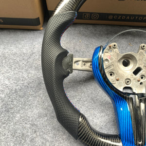 CZD Autoparts for BMW M1 M2 M3 M4 F80 F82 F83 carbon fiber steering wheel blue carbon fiber trim