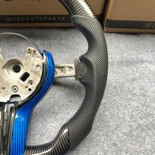 Load image into Gallery viewer, CZD Autoparts for BMW M1 M2 M3 M4 F80 F82 F83 carbon fiber steering wheel blue carbon fiber trim