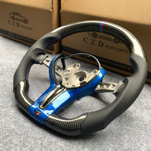 CZD Autoparts For BMW f series M1 M2 M3 M4 carbon fiber steering wheel outer trim in gloss carbon fiber