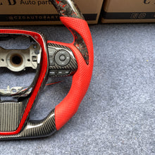 Load image into Gallery viewer, CZD Autoparts for Toyota 8th gen Camry se xse le xle 2018-2022 carbon fiber steering wheel gloss forged carbon fiber with red flakes top and bottom